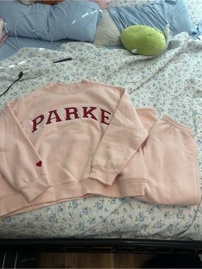 Parke Pink Crewneck Sweatshirt & Jogger Set